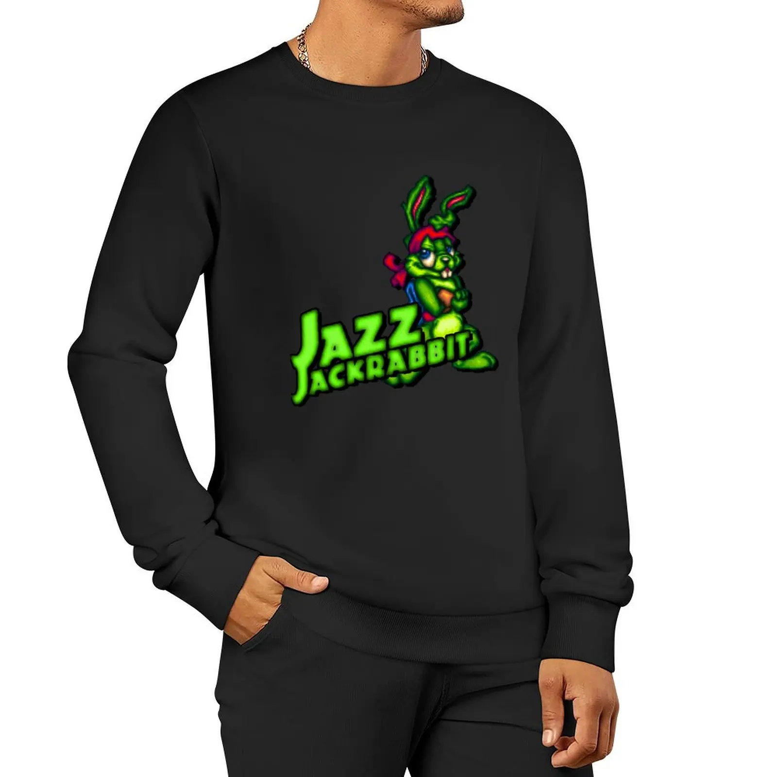 

Jazz Jackrabbit - Classic Sprite с логотипом, пуловер с капюшоном, мужская дизайнерская одежда, толстовка в стиле аниме