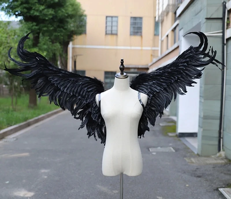 Dark Night Black Large Wings Photo Photography Performance Props Halloween Carnival Fancy Party