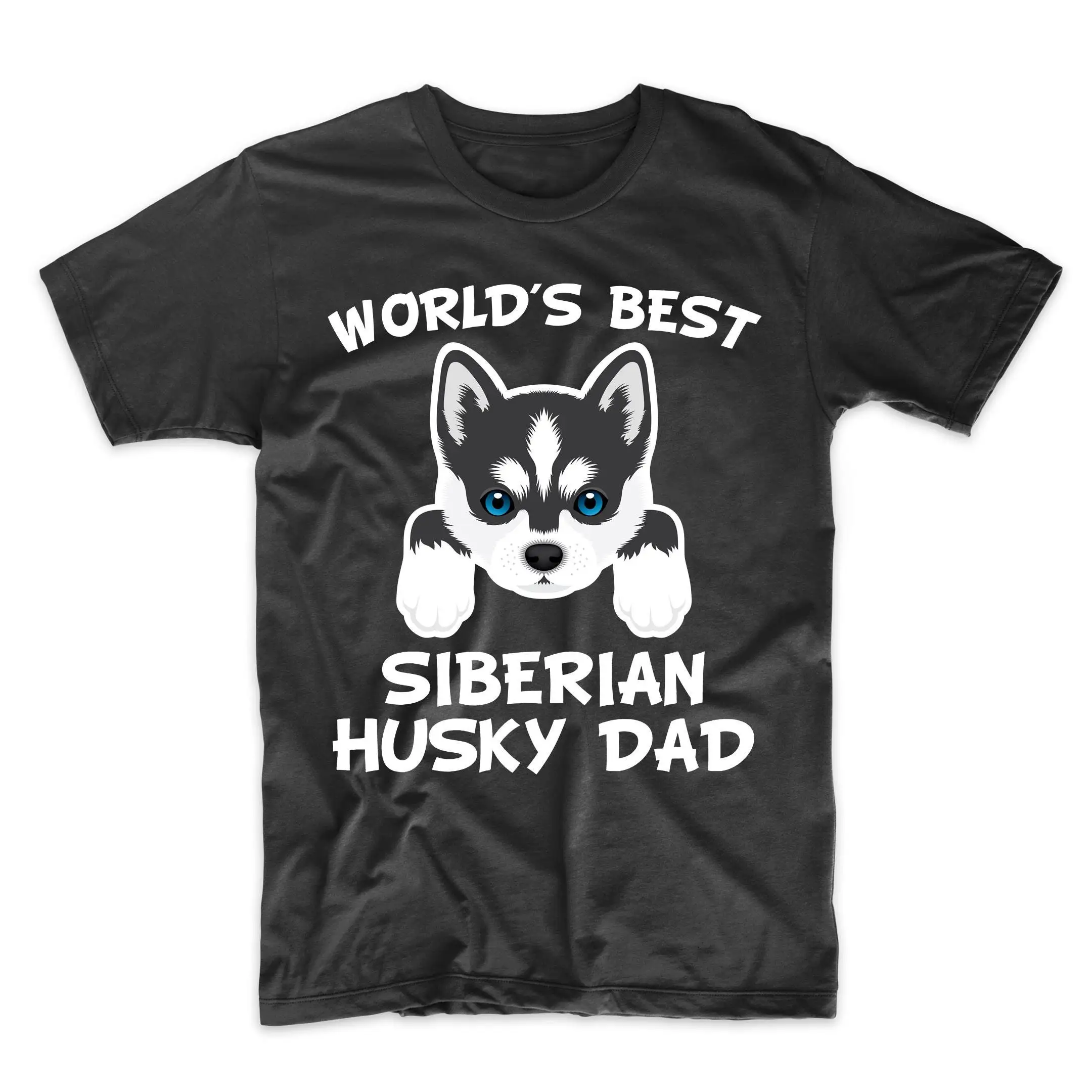 Siberian Husky Dad T Shirt World'S Best Dog Owner