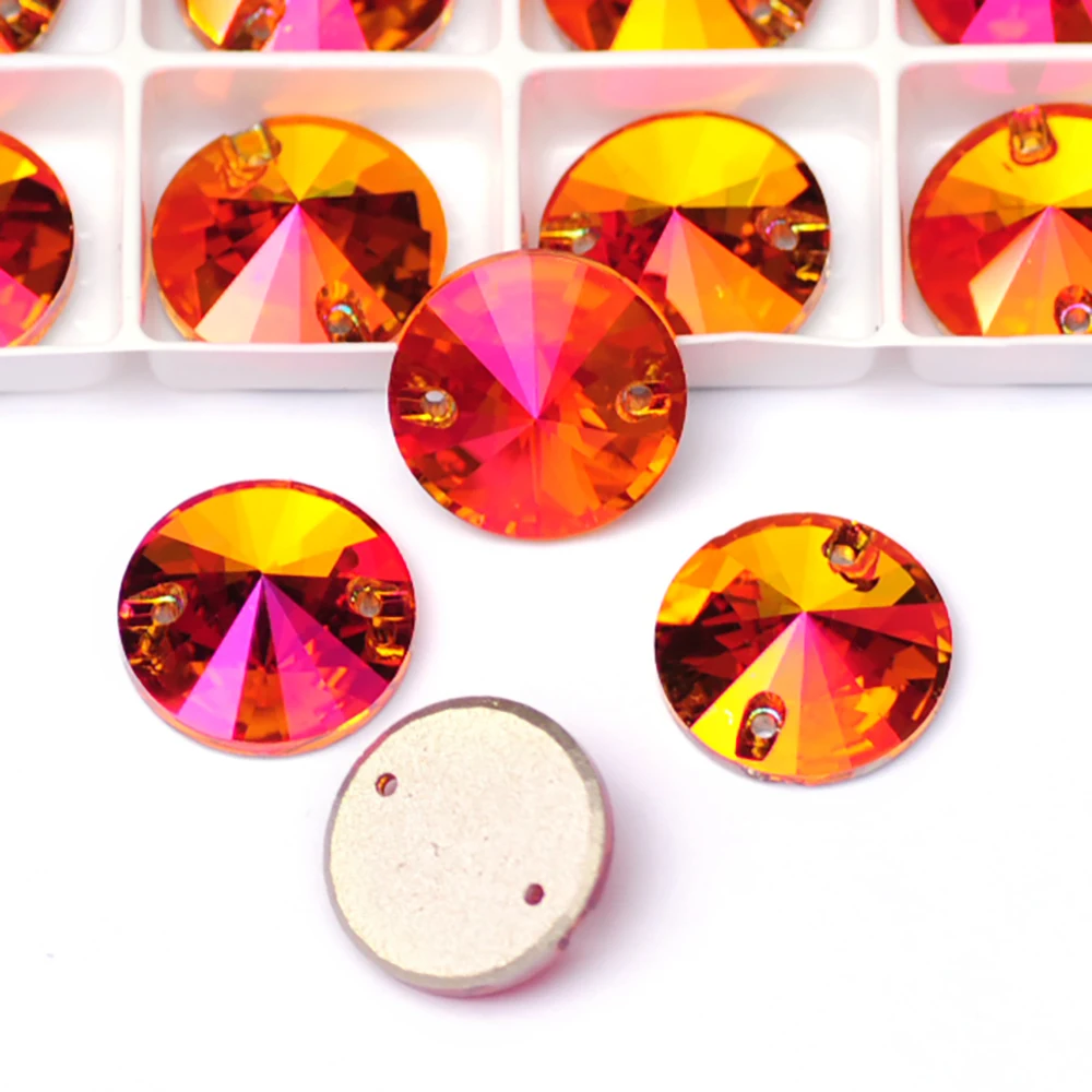 PUBRILEX Astral Pink K9 Glas Neue Stile Strass Nähsteine Flache Rückseite Aufnähbare Strasssteine für Kleider, Kleidungsstücke, Taschen – Detail 4