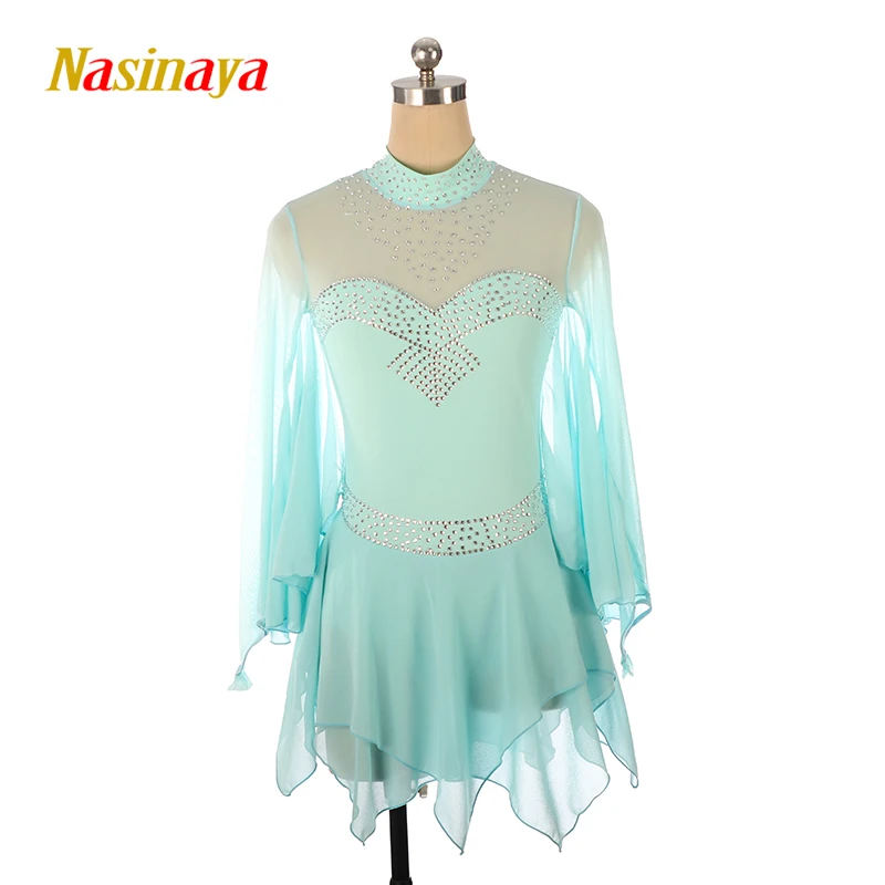 

Платье для фигурного катания Nasinaya, индивидуальная юбка для соревнований по фигурному катанию для девочек, женщин и детей, гимнастическое представление патины 328