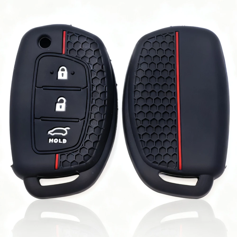 

3 Buttons Silicone Car Key Case Cover Bag For Hyundai Ix35 IX45 IX25 I10 I20 I30 HB20 Sonata Verna Solaris Santa Elantra Mistra