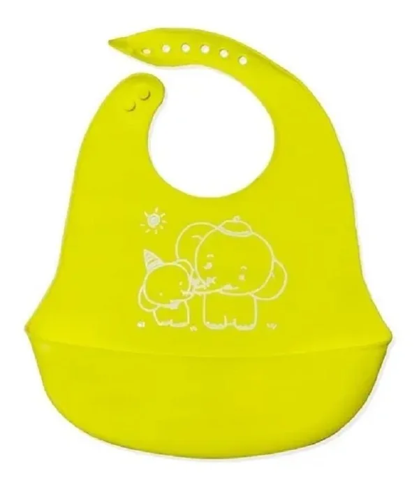 Reusable Silicone Crumbs Cata Bibs for Baby Yellow UnyHome.