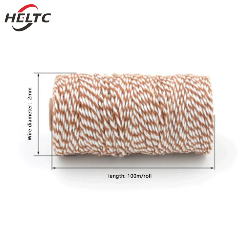 2mm Thick Butchers String Cotton Twine Meat Prep Trussing Turkey Barbecue Strings Meat Sausage Tie Rope Cord 100 Meters