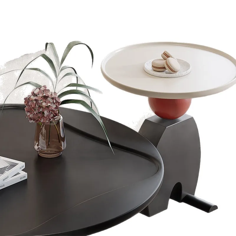 

YWL geometric Geo Italian minimalist coffee table side table combination round dopamine art creative designer living room home