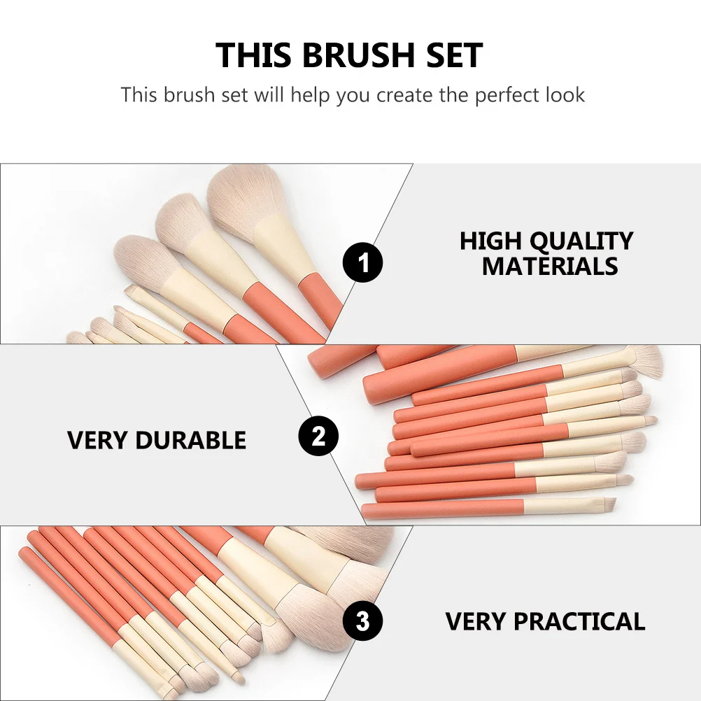 1Set Makeup Brush Set Wood Handle Professional Kit Powder Eye Shadow Highlight Brushes Portable Travel Kit