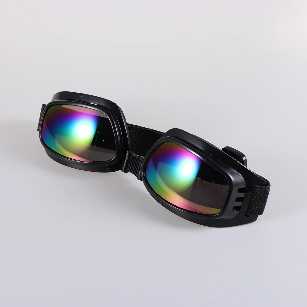 

Motorcycle Safety Goggles Outdoor Black Frame Colorful Pc Lens Anti-Uv Shock-Resistant Anti-Fog Ski Cycling Protective Glasses