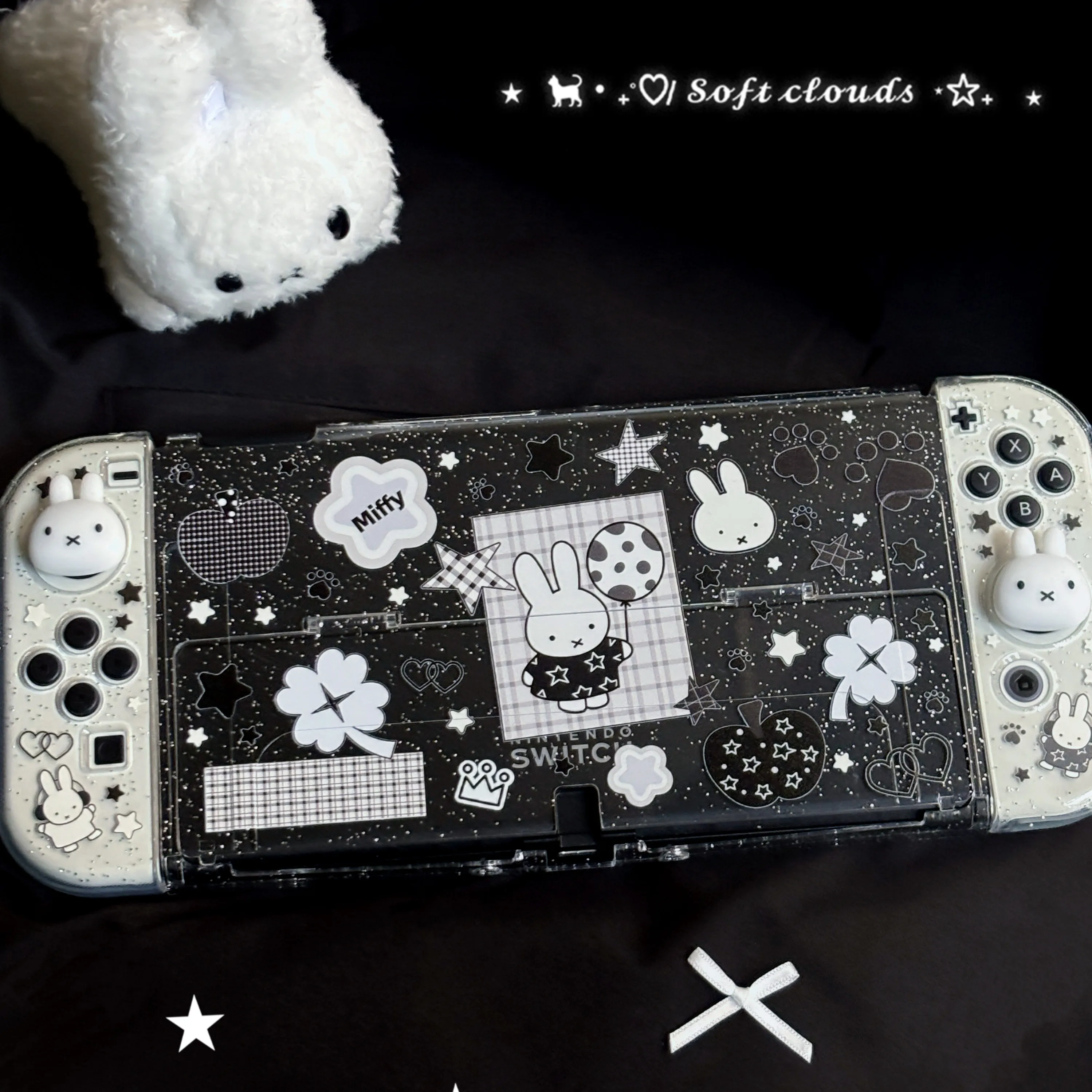 

Прозрачный защитный чехол с мультяшным дизайном для Nintendo Switch OLED Lite, контроллеров Joy-Con, аксессуары для игровой консоли