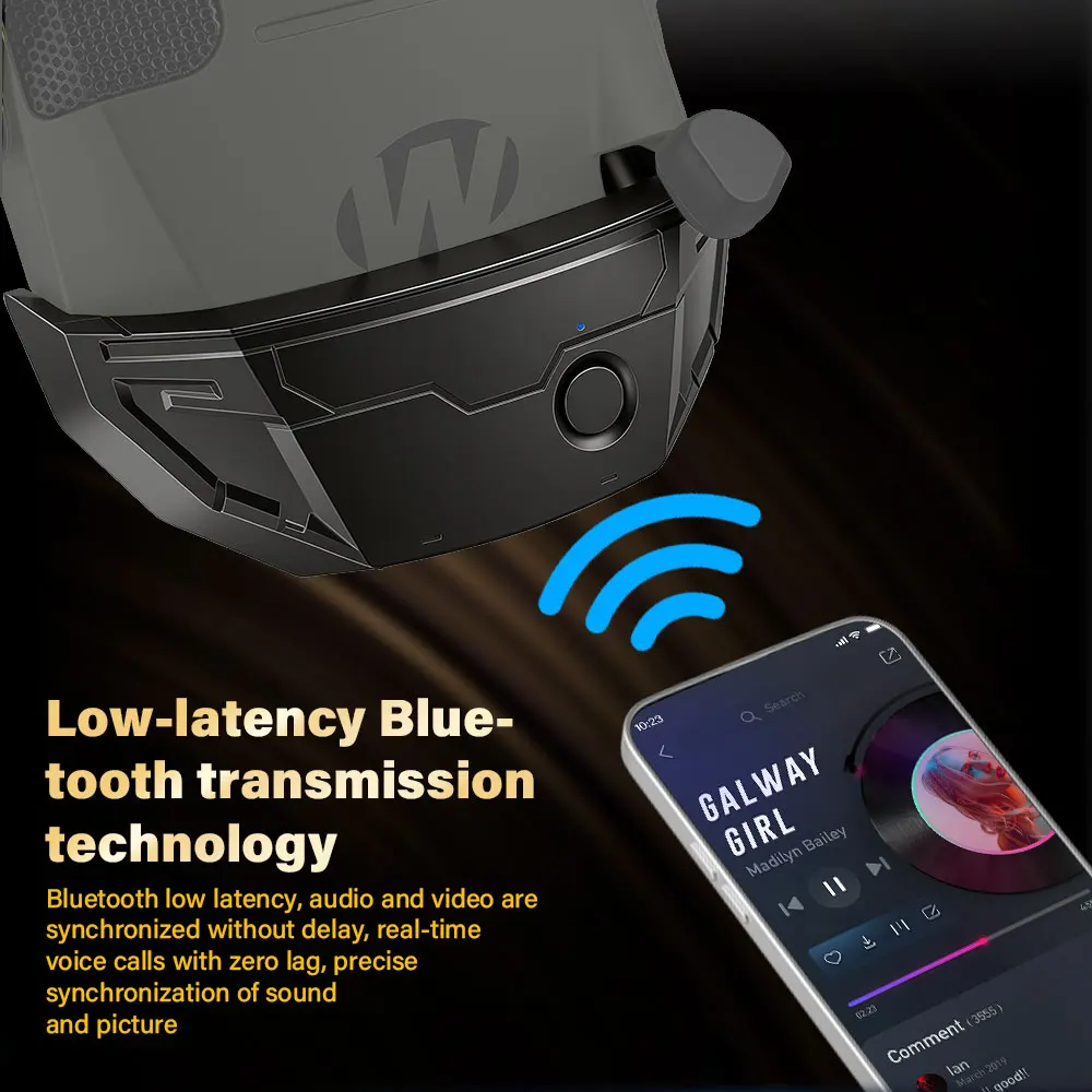 

NEW Tactical Shooting Earmuffs Hunting Electronic Hearing Protector Active Noise Reduction Headphone with BT adapter (optional)