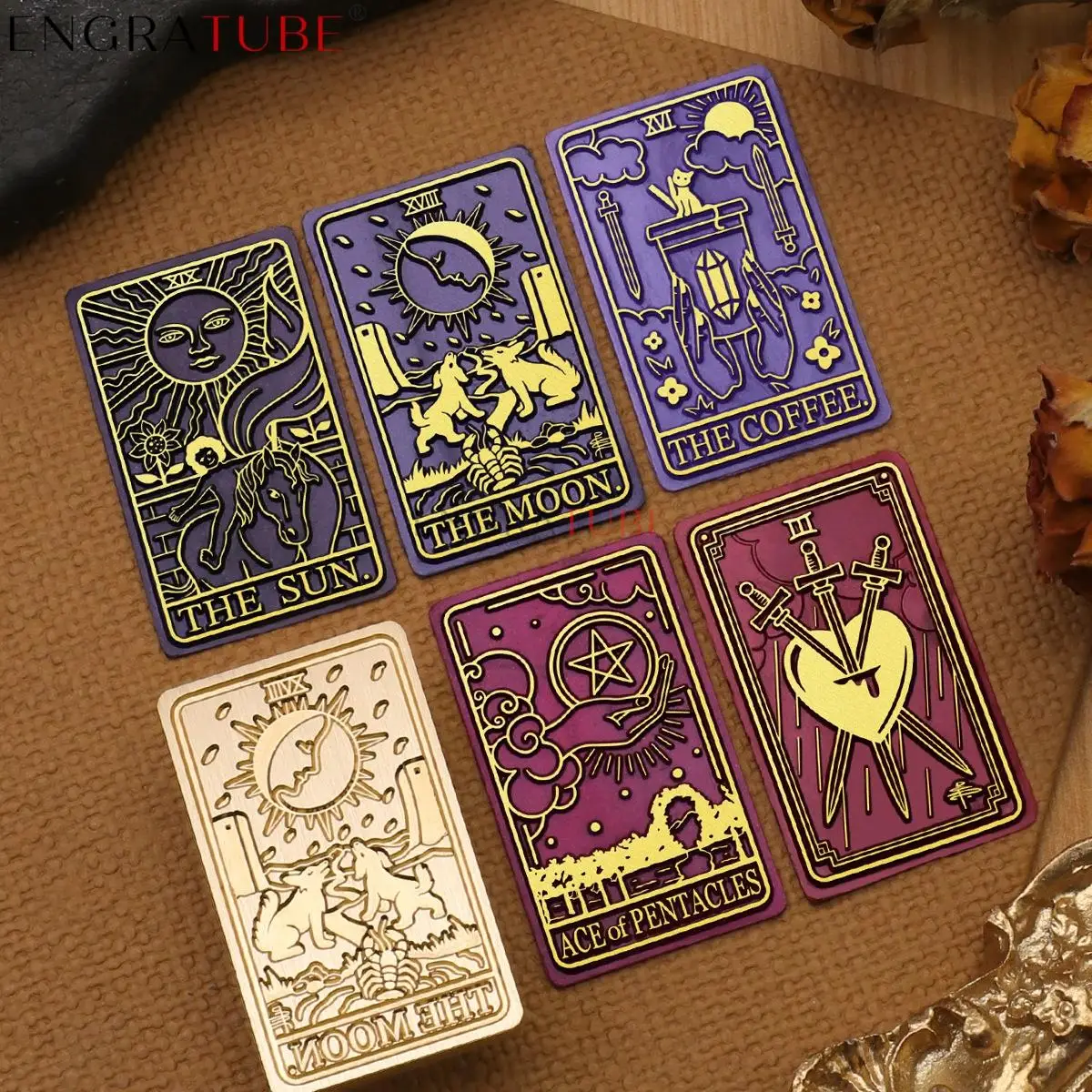 34X21mm Tarot Card Sealing Wax Stamp Rectangular Ace Of Pentacles Kings Of Swords For Wedding Envelope Invitation Gift Packaging