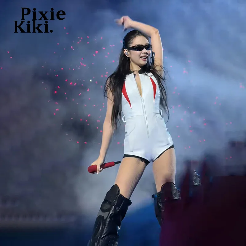 PixieKiki Jennie سستة بلا أكمام قطعة واحدة رومبير للمرأة الهذيان الملابس كلوبوير موتو ارتداءها الوافدين الجدد 2025 P71-DB24 #2