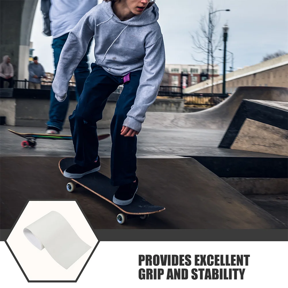 شريط لحام لوح التزلج الشفافية عالية الشفافية المضادة للانزلاق ذاتية اللصق ورق الصنفرة الشفاف لسلالم سكوتر سطح لوح التزلج #6