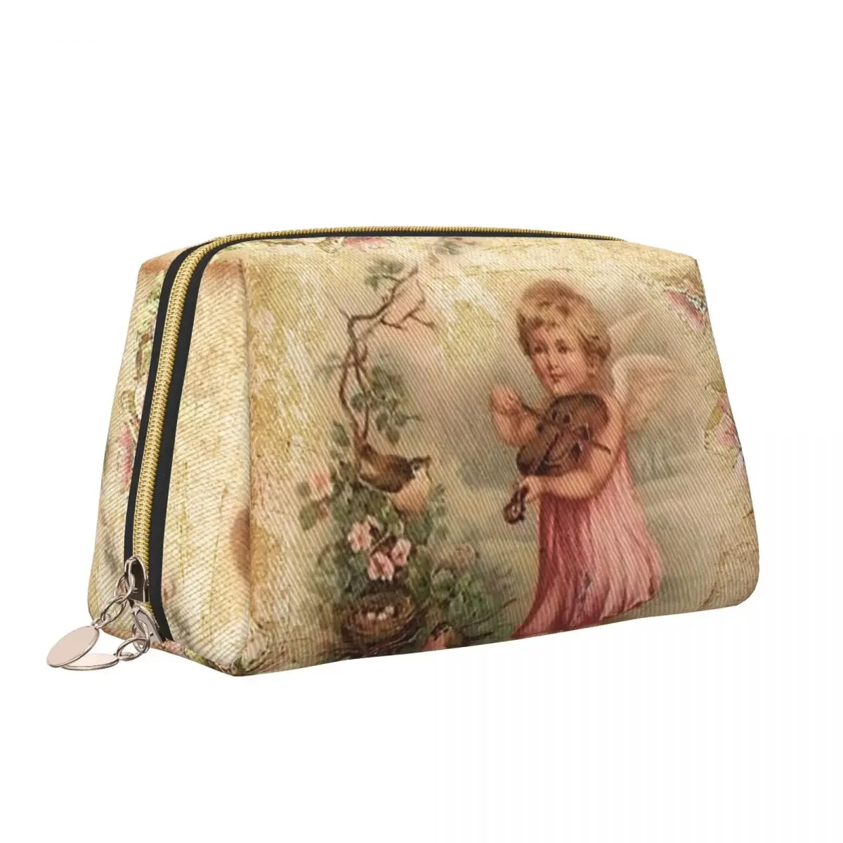 Fashion Victorian Angel Travel Toiletry Bag for Women Vintage Angel Cosmetic Makeup Organizer Beauty Storage Dopp Kit