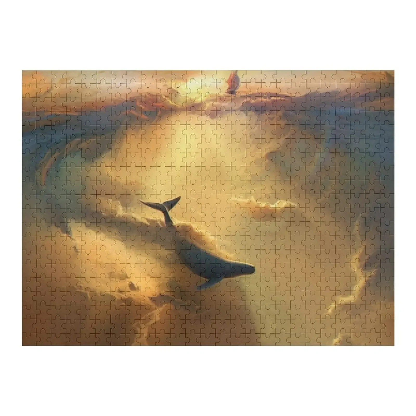 

Пазл с художественным дизайном Кита на заказ, деревянные животные, детская игрушка, персонализированные игрушки-головоломки