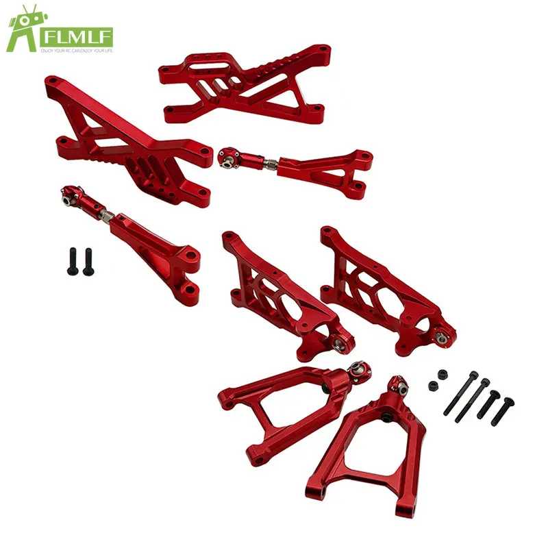 Alloy CNC Suspension Arm Kit of Wheel Front + Rear Fit for 1/5 HPI ROFUN BAHA ROVAN KM BAJA 5B 5T 5SC Rc Car Toys Games Parts