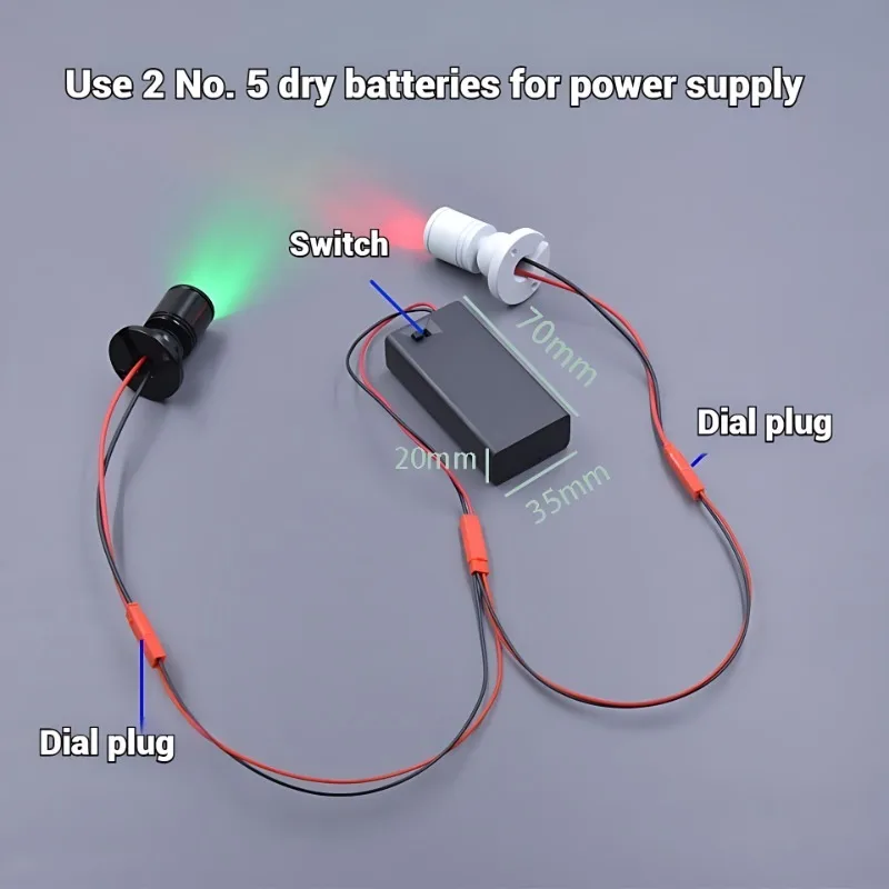 Display Cabinet Spotlights 1W 8 Colors 1 To 2 Indoor LED Spot Lamp with Battery Box for Model Lighting Desktop Room Decoration