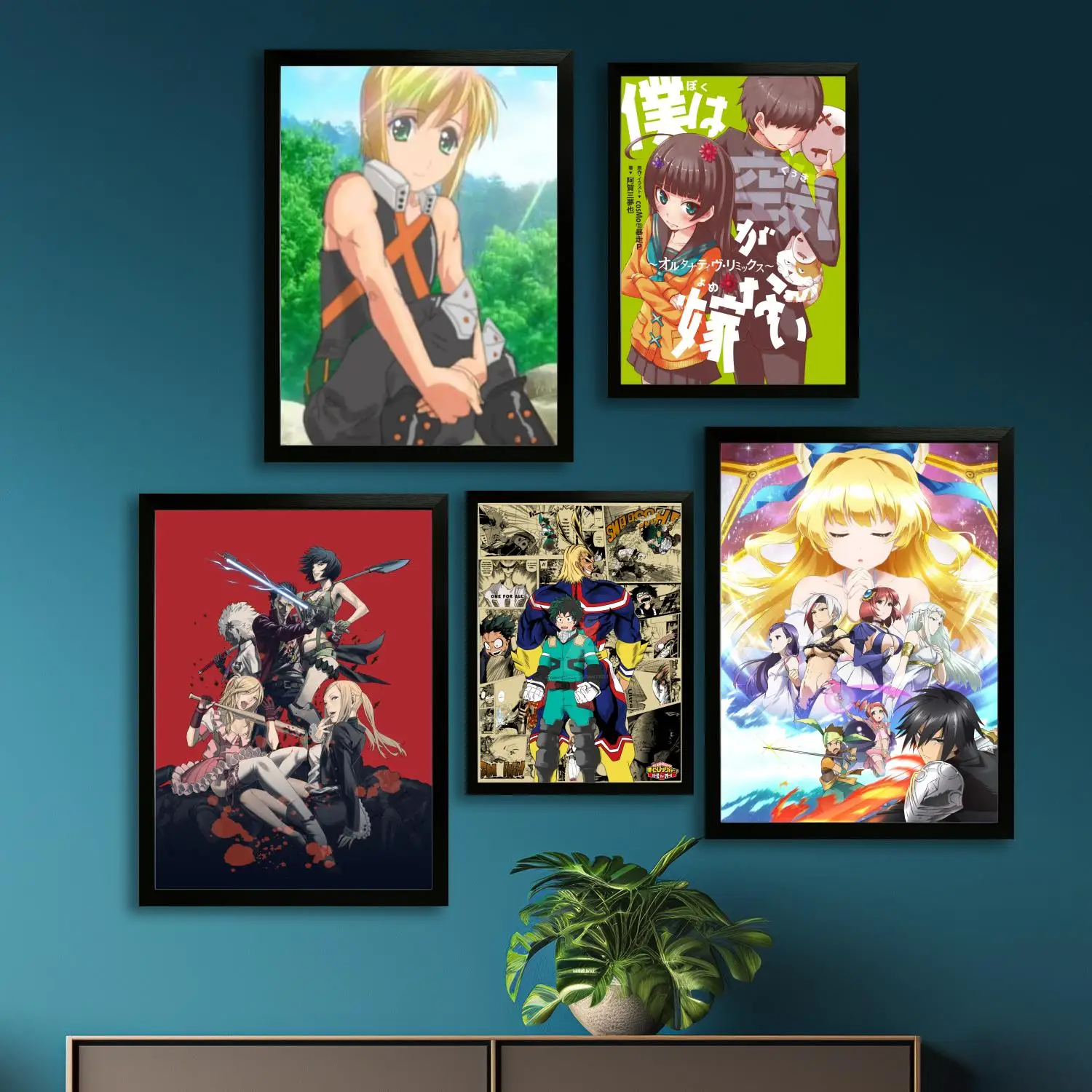 Póster artístico en lienzo de boku hero academia y impresión de imágenes artísticas de pared, carteles modernos para decoración de dormitorio familiar, pintura decorativa