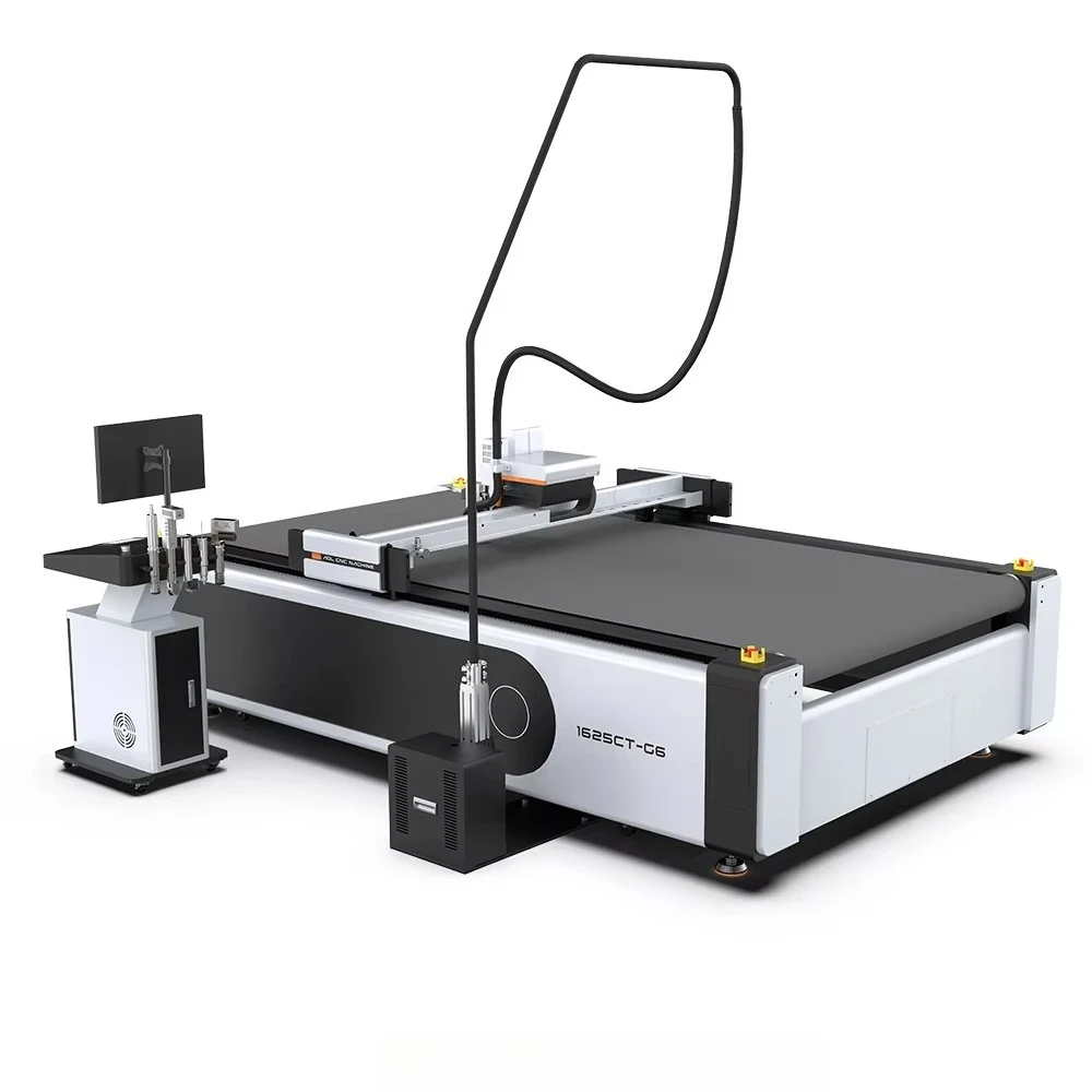 AOL1625 Cnc Cutter for Foam  Rubber Carbon Fiber Prepreg Epoxy Sheet Soundproof Board With Pneumatic Knife  Milling Knife Tool