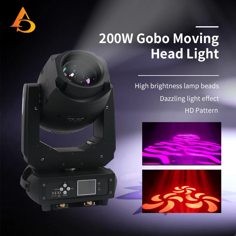 LED 200W Moving Head Lights Beam DJ Stage Lights Night Clubs Merry Christmas  Spot Wash LED Lights DMX Party Lights