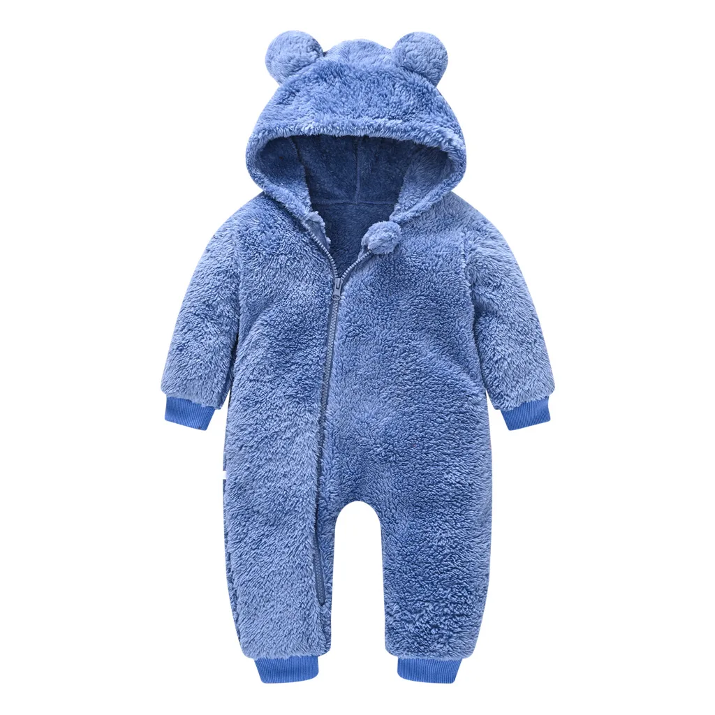 Newborn Baby Romper Winter Costume Baby Boys Clothes Polar Fleece Warm Baby Girls Clothing Overall Baby Rompers Jumpsuit