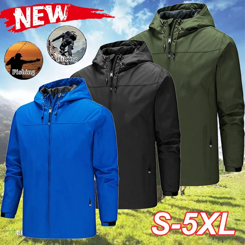 

NEW Clothing Fishing Clothing Hooded Spring Coat Fishing Jacket Waterproof Windproof Outdoor Jackets Men Soft Shell Sports