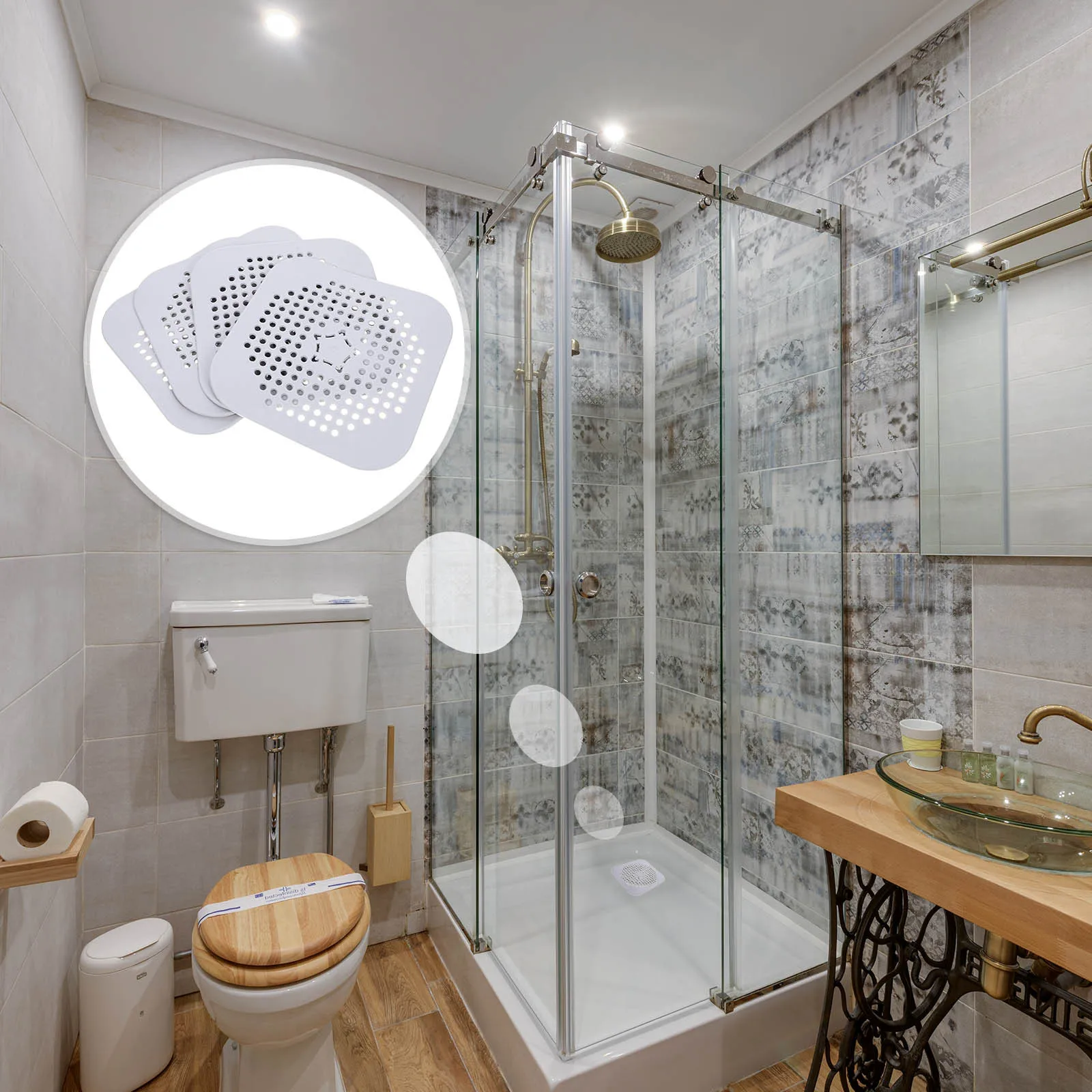 4 قطعة المضادة للرائحة سيليكون غطاء للصرف الطابق مصفاة حوض لوازم الحمام الشعر الماسك للاستحمام حوض المطبخ بالوعة استنزاف