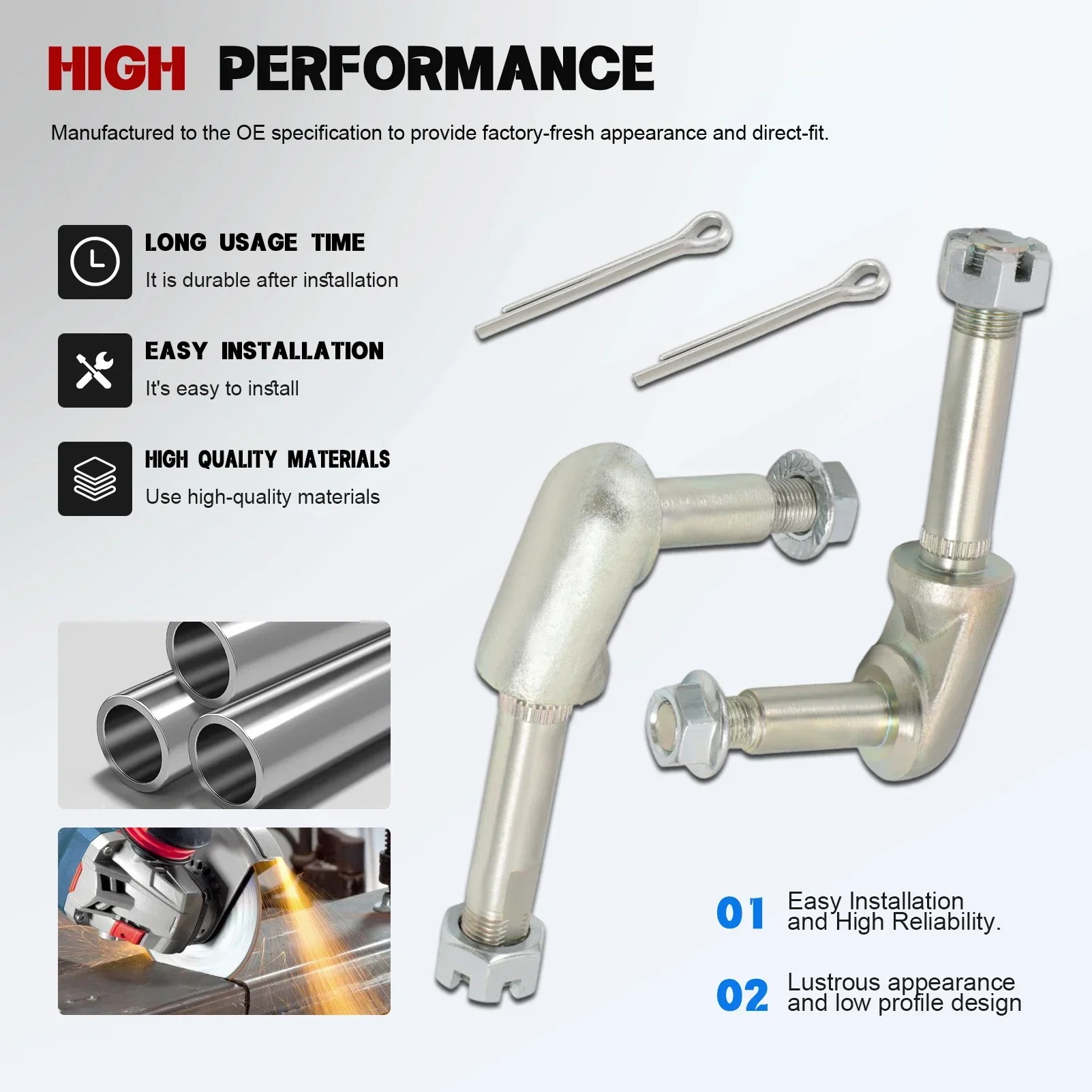 

1 пара задних нижних амортизаторов с замковой гайкой 25429 25430, совместимых с Corvette 1963-1982 гг.