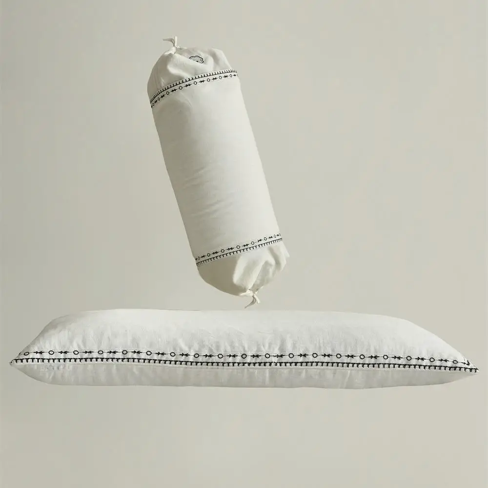 

Adult Cotton Linen Buckwheat Hull Neck Support Pillow Breathable Comforter round Pillow Mountain Pineapple Seed Filling Offic...