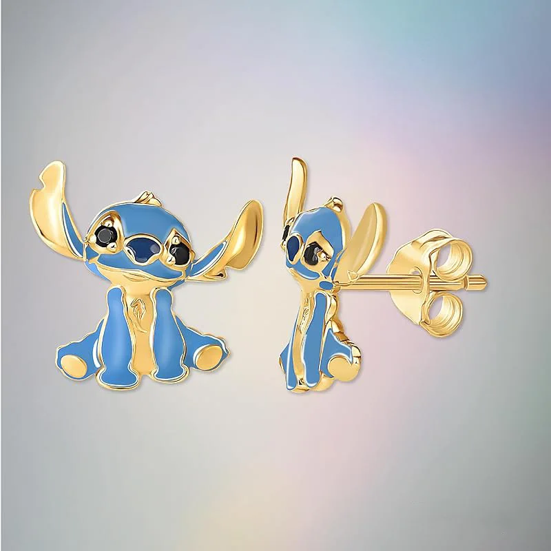 Kawaii Disney Lilo & Stitch Stud Oorbellen voor Vrouwen Meisjes Mooie Anime Cartoon Persoonlijkheid Ooraccessoires Sieraden Cadeau voor Fans