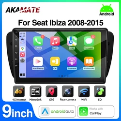 Android Car Radio for Seat Ibiza MK4 6J 2008-2015 Multimedia Player CarPlay Android Auto GPS Bluetooth WIFI Car Head Unit 9inch