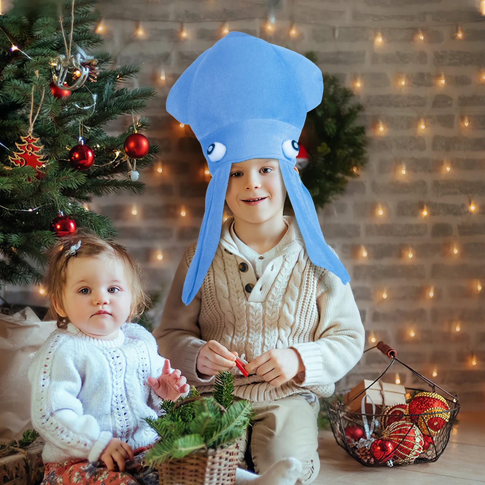 1 Pieza de Gorro de Pulpo, Material Premium, Divertido para Fiestas de Halloween, Gorro Creativo de Animal, Accesorios para Disfraces, Espectáculos y Representaciones