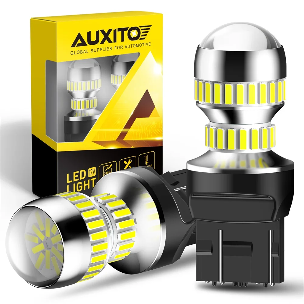 AUXITO 2Pcs W21/5W 7443 7440 W21W LED Reverse Light Bulb Canbus No Error T20 WY21W Car Day Driving DRL 6000K White Super Bright