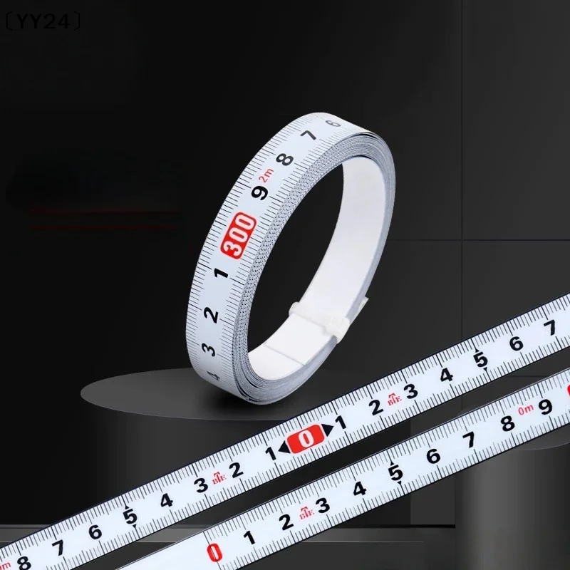 〔YY24〕Self-adhesive Tape Measure Steel Tape Ruler Metric Scale 1M/2M Length For T-track Router Table Saw Measuring Tools
