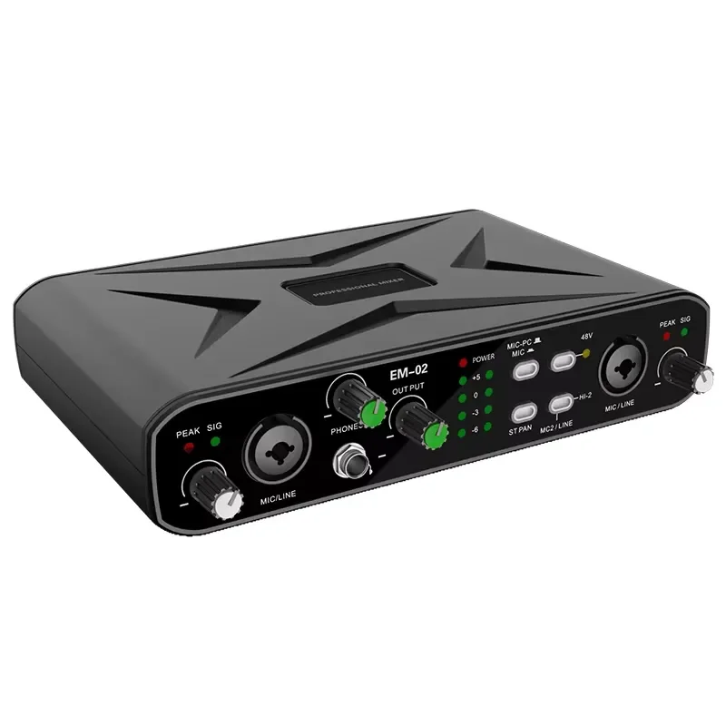 Applicable to Rayco USB Sound Card Microphone Preamp Audio Interface 48V Phantom Power Real Time Monitoring Studio Recording
