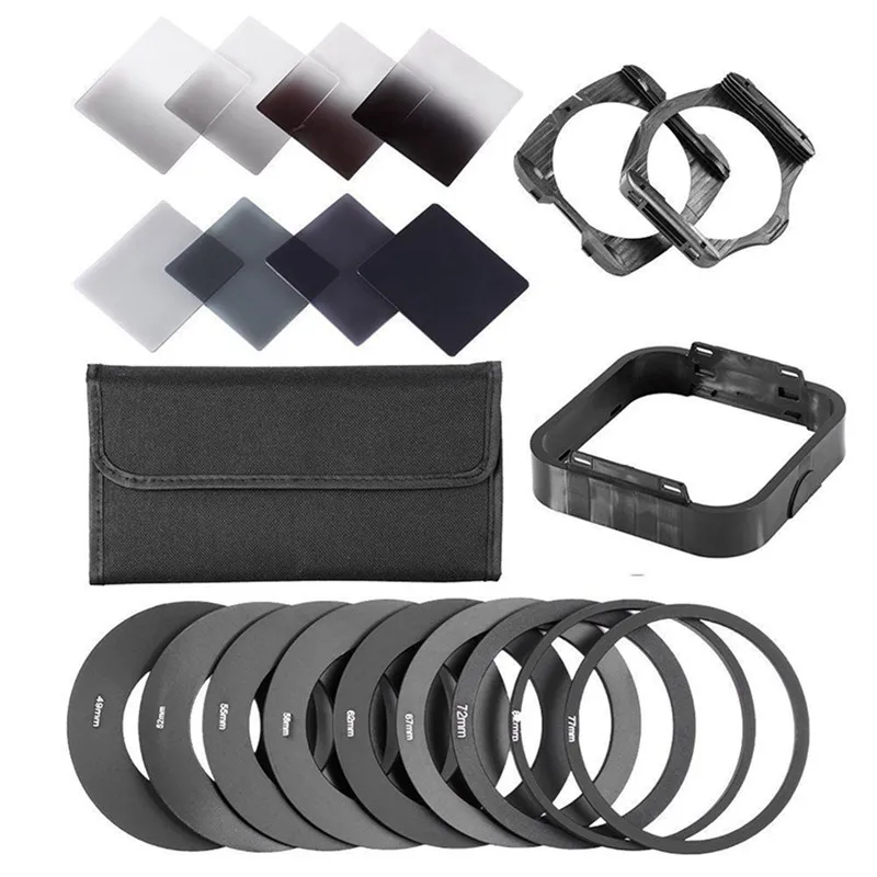 Camera Filtro Gradient Neutral Density Gradual ND Square Resin Filters Adapter Rings Holder Cokin P Series system for DSLR