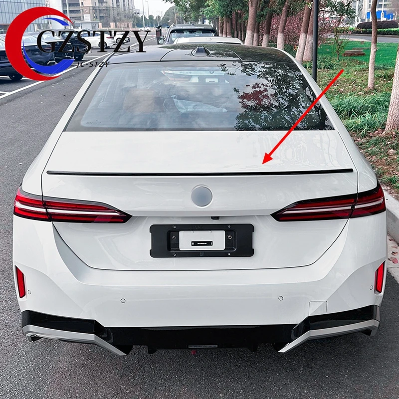 For BMW New 5 Series G60 i5 2024+ 520i 525i 528i 530i 535i MP Style Carbon Glossy Black Rear Trunk Lid Car Spoiler Wings Tuning