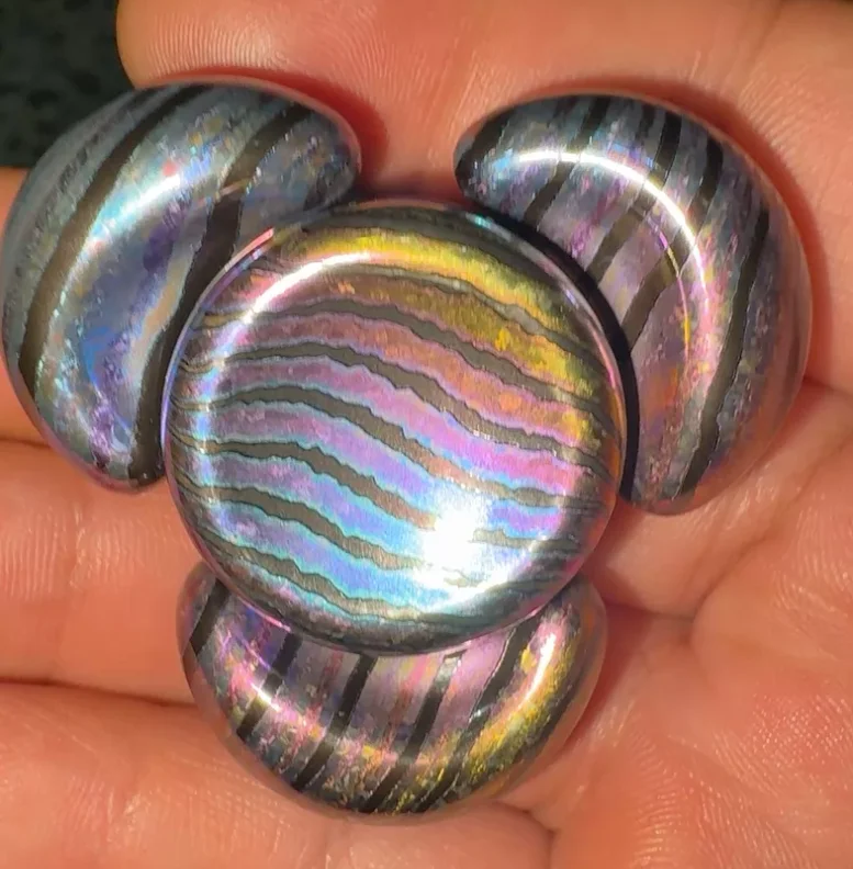 Used EDC Ice Crystal Zircuti Egg Stress Relief Toy Haptic Spinner Fingertip Gyroscope Decompression Toys