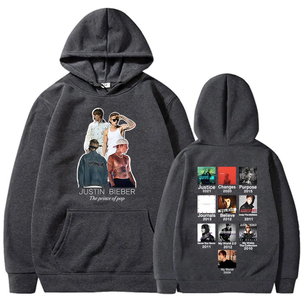 جاستن بيبر SWAG II 2025 ألبوم هوديس الرجال النساء الملابس موضة الهيب هوب المتضخم مقنعين البلوز البلوفرات الشارع الشهير #6