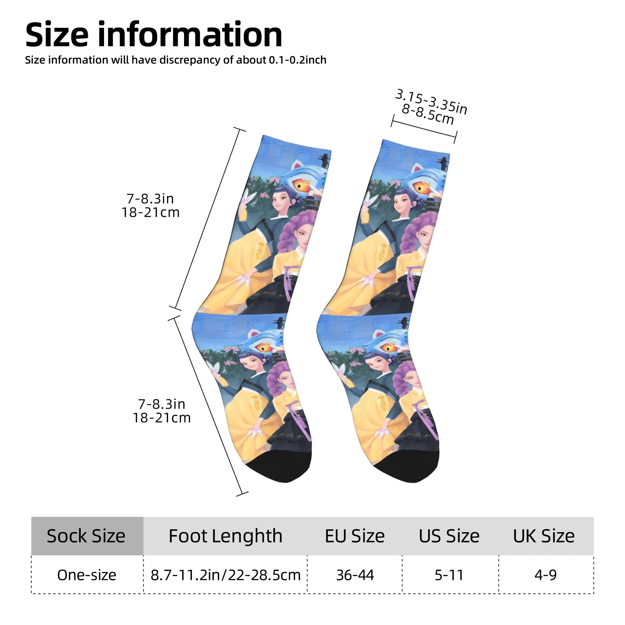 رومي ميرا زوي Kpop شيطان الصيادين الجوارب المضادة للانزلاق جوارب الرجال لينة في الهواء الطلق الجوارب الخريف العصرية جوارب مطبوعة