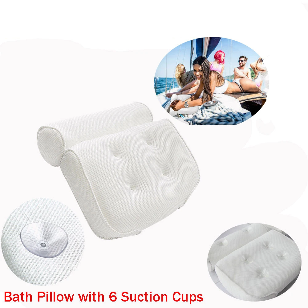 

Bathtub Pillow Spa Bath Cushion Non Slip Mold Resistant Bathing Massage Relaxation Tub Pad Accessories