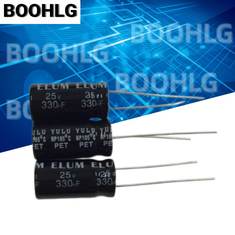 10PCS 330uf 25v 16v 330UF NP Capacitor eletrolítico de áudio não polarizado 25v 330uf 10X20mm