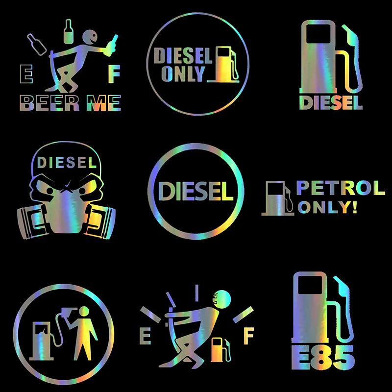 

jpct Car Sticker Vinyl DIESEL ONLY Fuel Stickers and Decals Funny 3D On Styling Creative