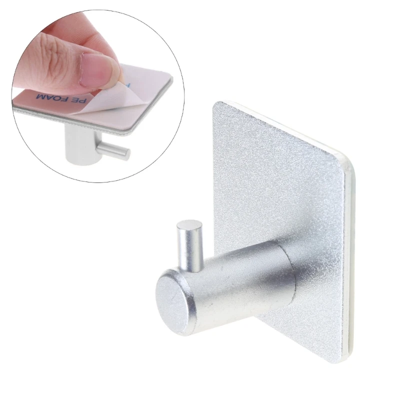 Self Adhesive Home Kitchen Wall Door Hook for Key Rack Kitchen Towel Hanger Alum Drop ship