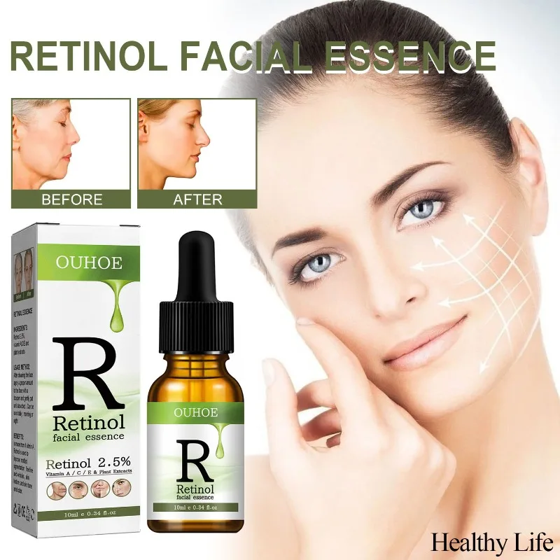 

Anti-aging Retinol Essence Face Firming Skin Anti Wrinkle Serum Fade Fine Lines Whitening Nourish Cream Vitamin C Korean Care