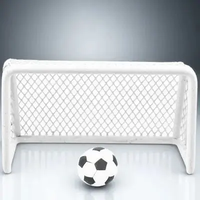 

Tiny Balls for Kids Mini House Decors Includes Mini Soccer Ball Set with Realistic Goal Net and Finger Play Soccer Model