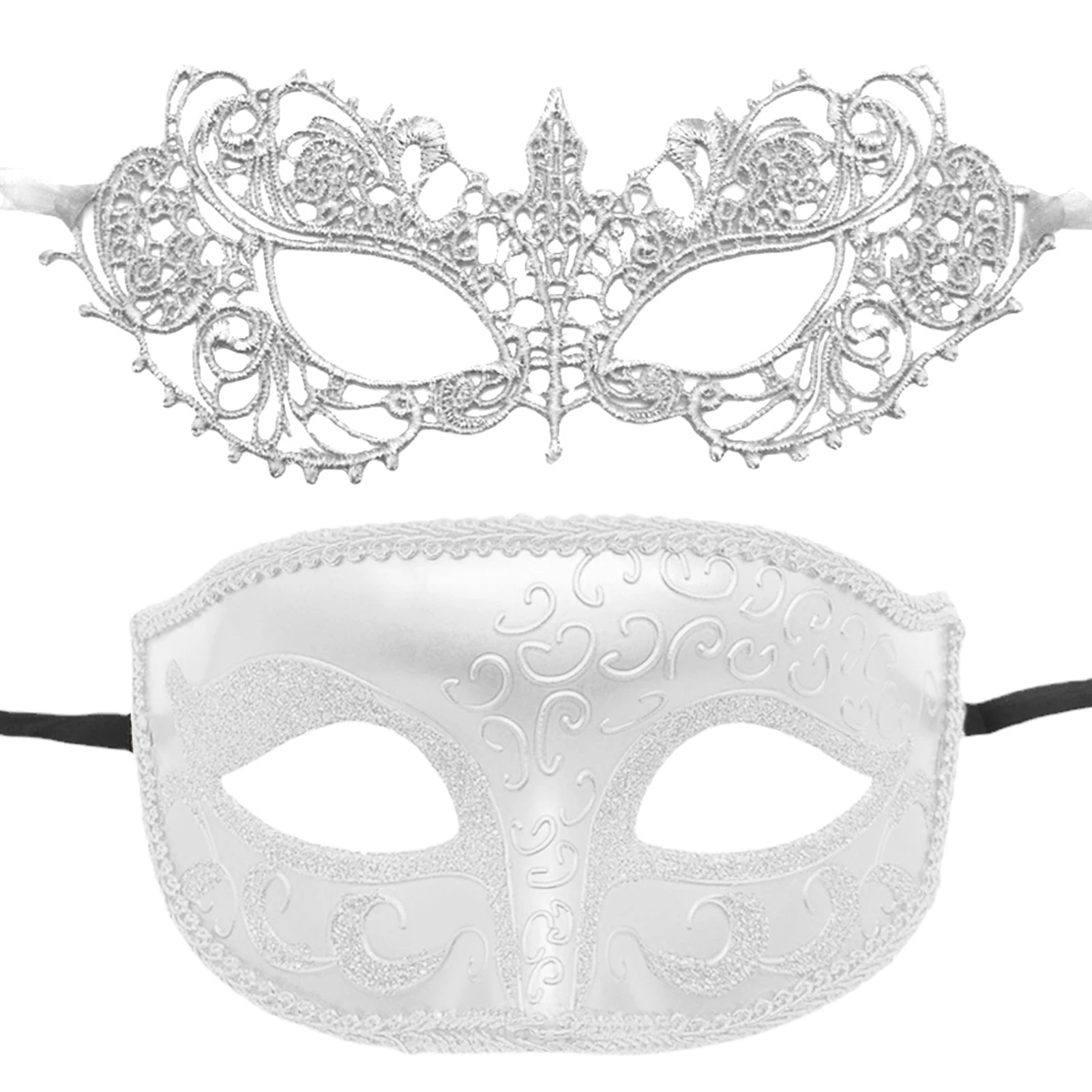 Masquerade Masks for Couple Venetian Woman Lace Men PP Cosplay Costume Carnival Prom Party Personality Headdress Masks