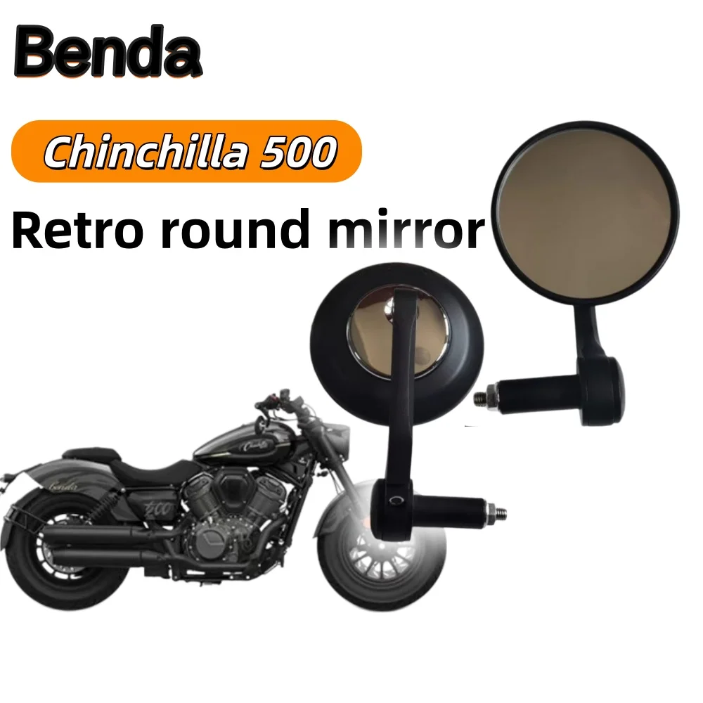 Specchietto retrovisore originale per moto Benda Chinchilla 500, specchietti da manubrio per retromarcia sinistra e destra - specchio rotondo retrò