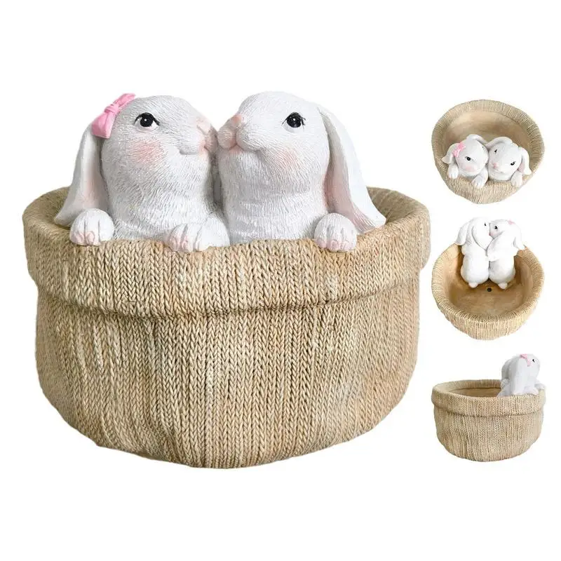 

Indoor Succulent Planter Colorful Bunny Pots For Plants Funny Vase For Flower Resin Storage Basin For Home Studio Restaurant