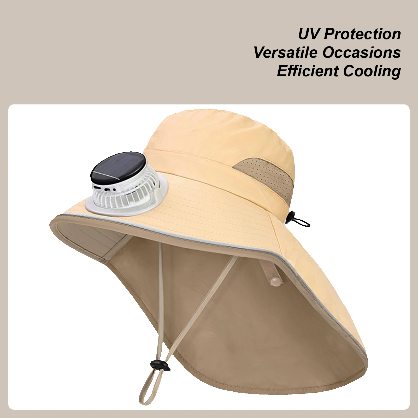 

Solar Fan Hat Bucket Hats Breathable Outdoor Gear Wide Brim Sports Headwear for Kids Girls Vacation Beach Fishing Hiking Camping
