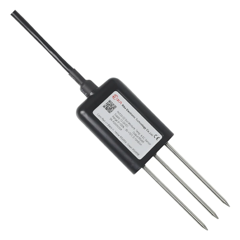 RIKA RK520-02 CE RS485 Modbus Output Soil Moisture Temperature EC Sensor Probe For Greenhouse